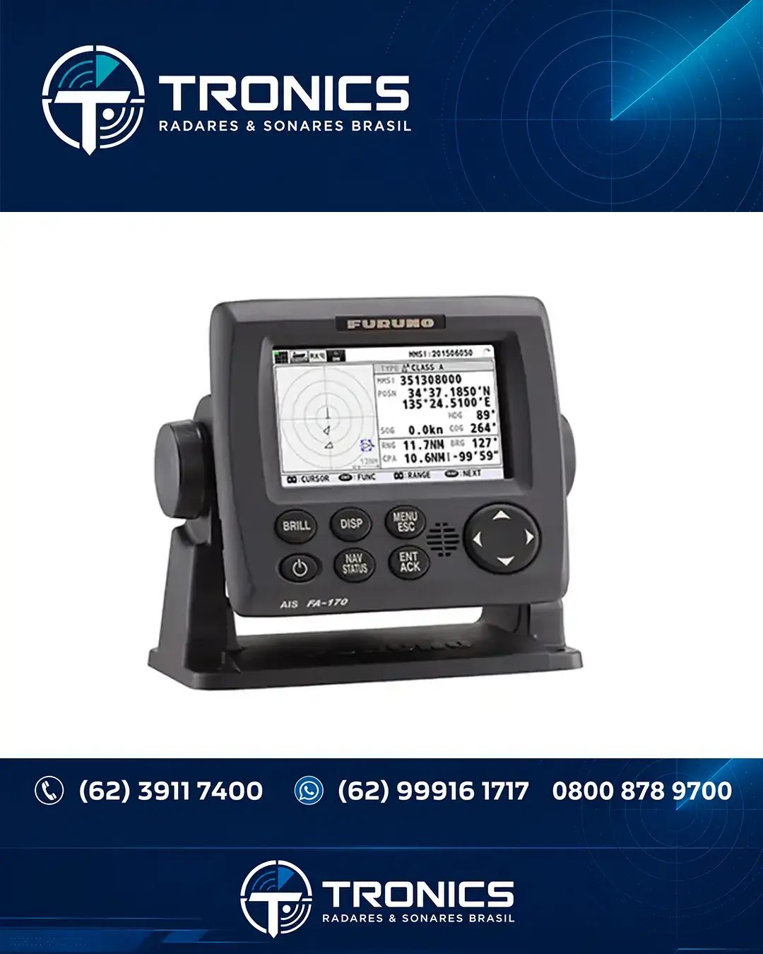 ASSISTÊNCIA COMUNICACAO E GMDSS FURUNO FA 170 DF