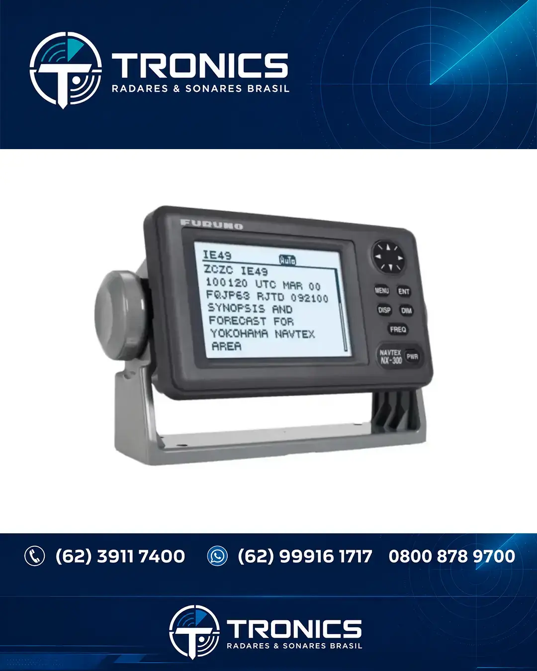 ASSISTÊNCIA COMUNICACAO E GMDSS FURUNO NAVTEX NX 900 BRASIL