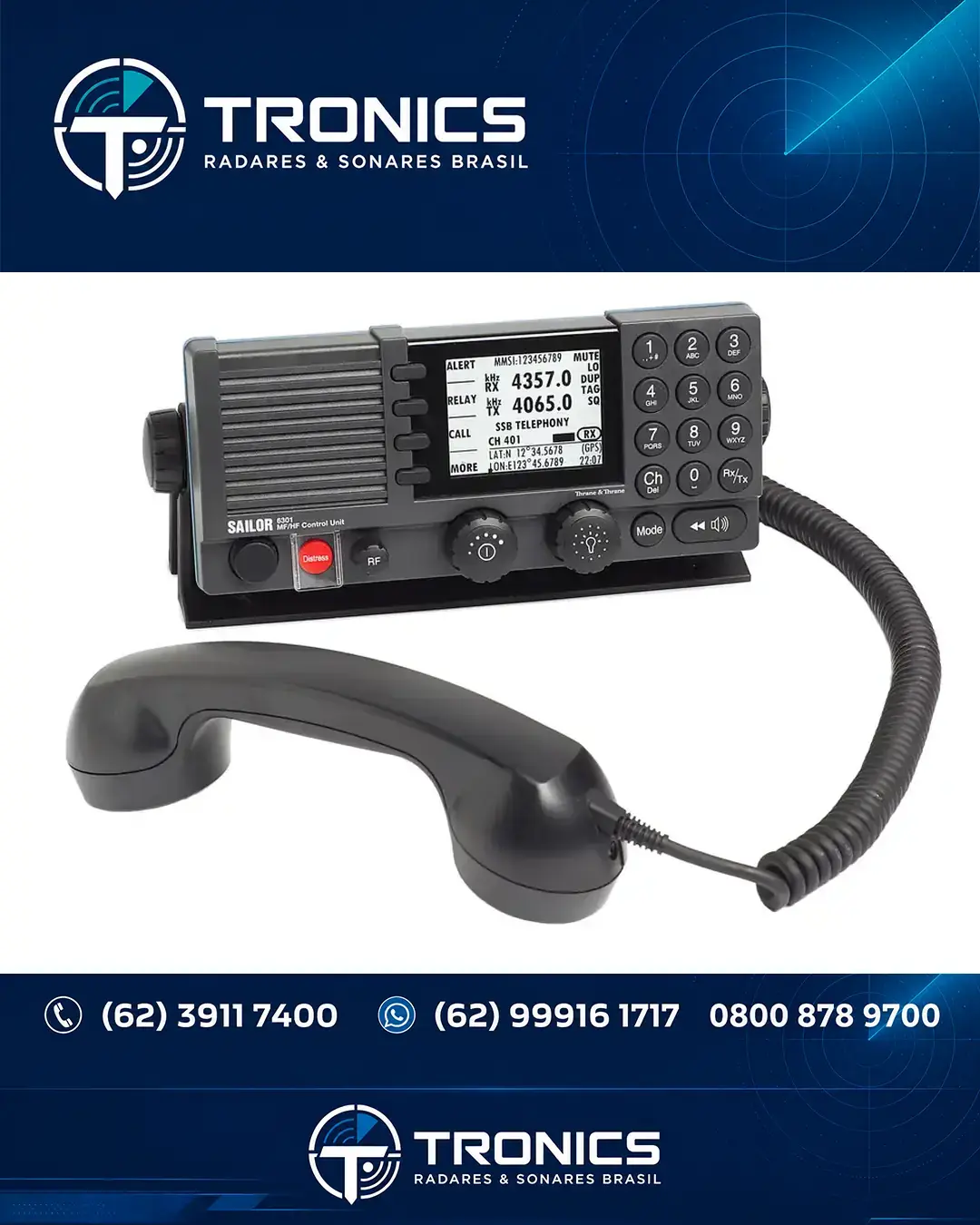 ASSISTÊNCIA COMUNICACAO E GMDSS SAILOR 6310 MF HF BRASÍLIA