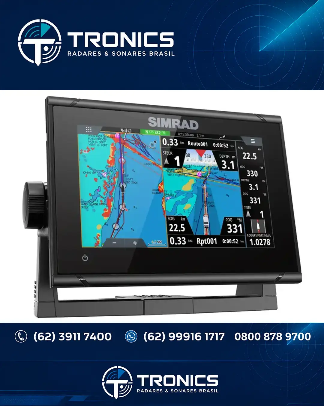 CONSERTO SONAR E ECOSSONDA SIMRAD FS70 SÃO PAULO
