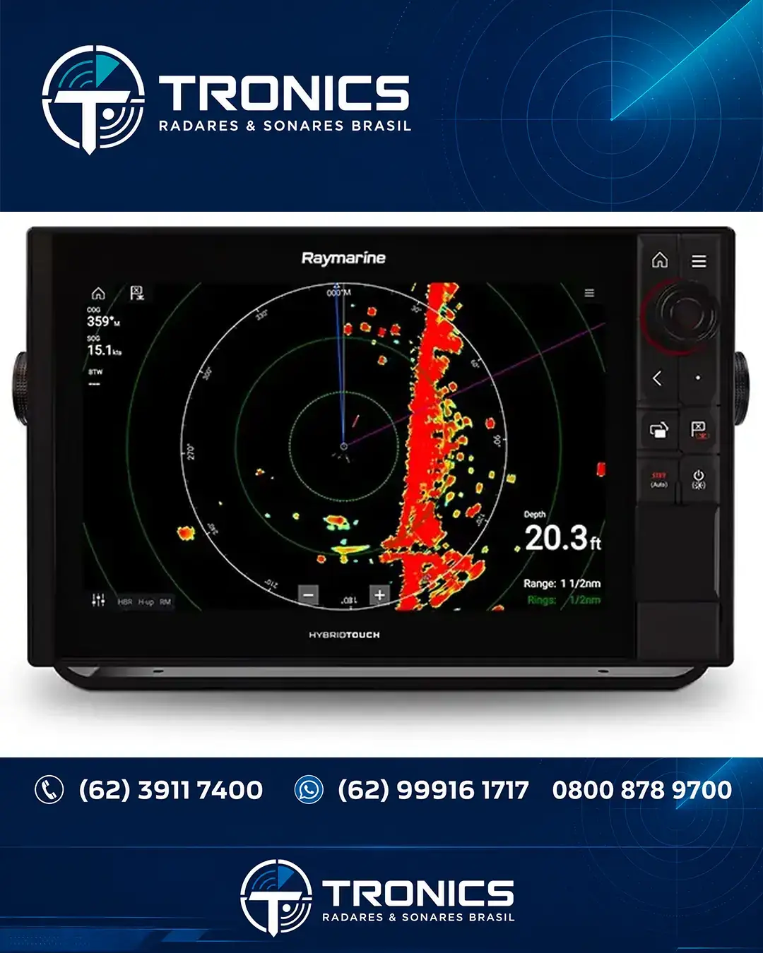 REPAROS TÉCNICA EM RADAR RAYMARINE MAGNUM FLORIANÓPOLIS