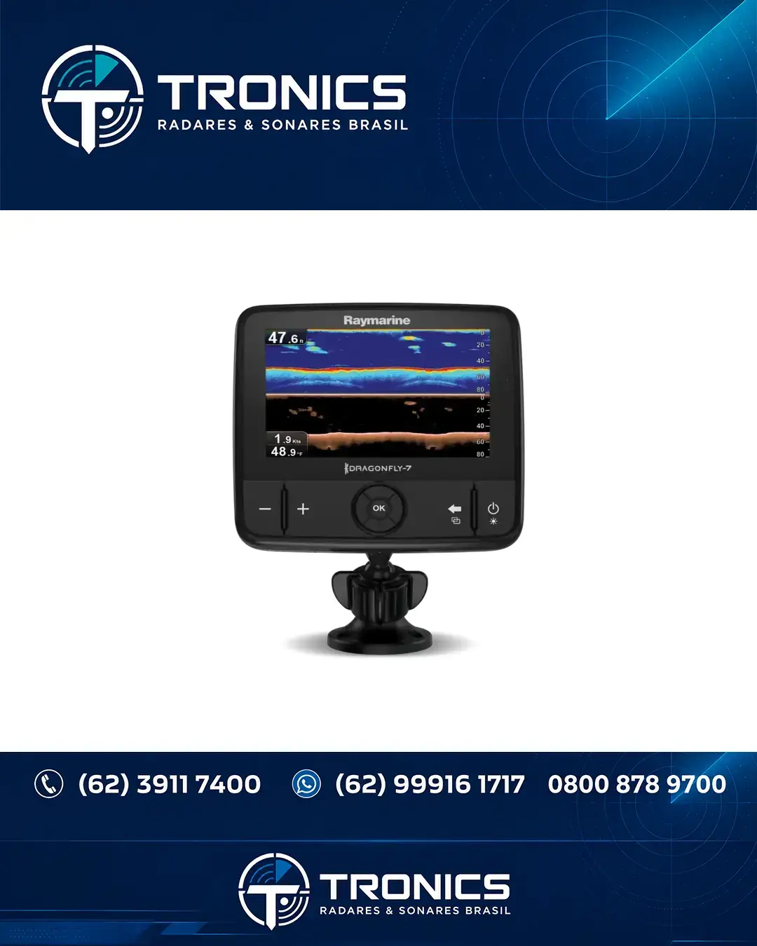 REPAROS TÉCNICA EM SONAR E ECOSSONDA RAYMARINE DRAGONFLY DF